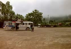 De bus van Luang Prabang naar Vang Vieng