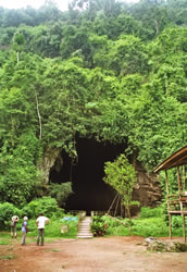 Ingang van de Gomantong Cave
