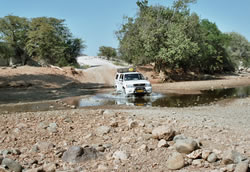 Onderweg langs de Angolese grens